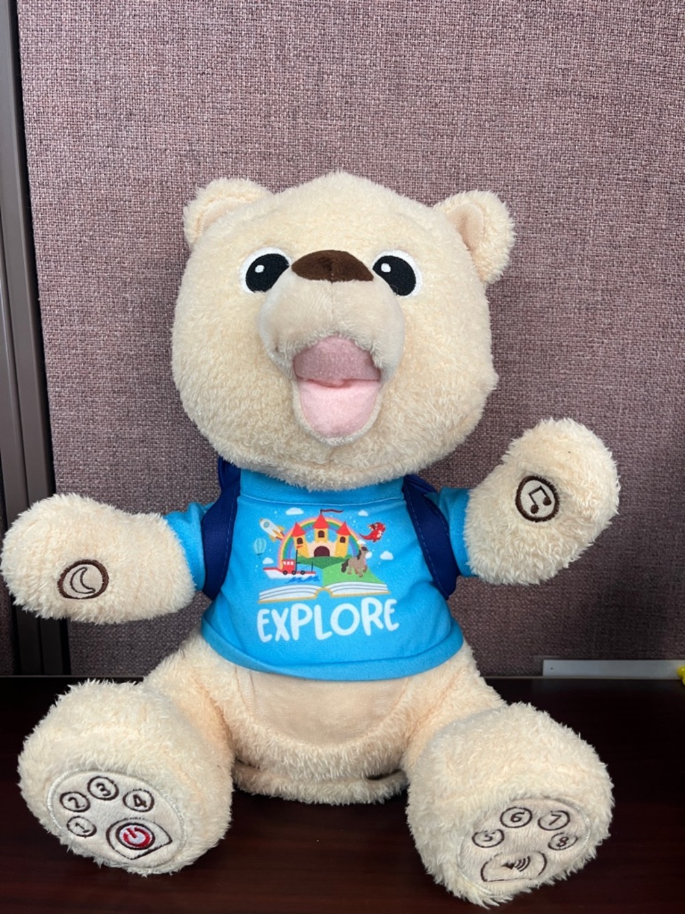 Spark Create Imagine Interactive Learning Bear sings 6 songs and cheeks light up